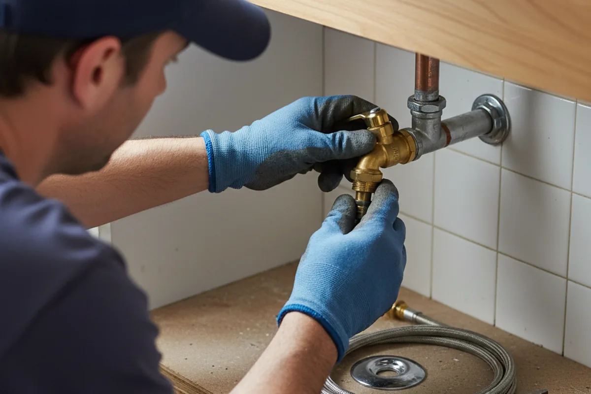 Shutoff valve and fitting work during Emergency Plumbing in Vantage